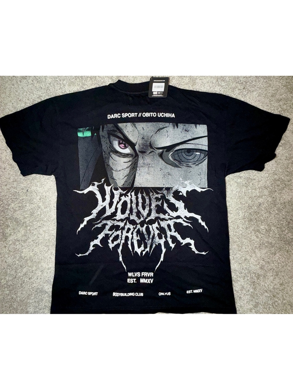 Darc Sport Naruto Obito Uchiha Wolves Forever T-Shirt Small